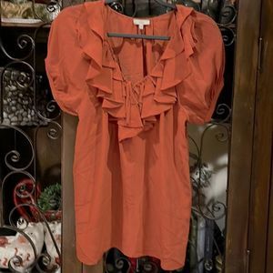 Joie ruffle neck top